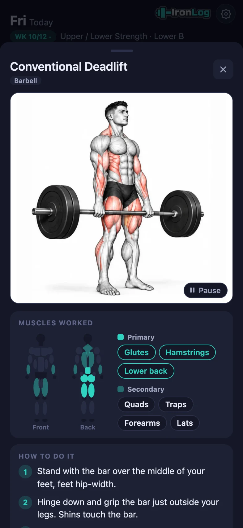 MODE exinfo screen
